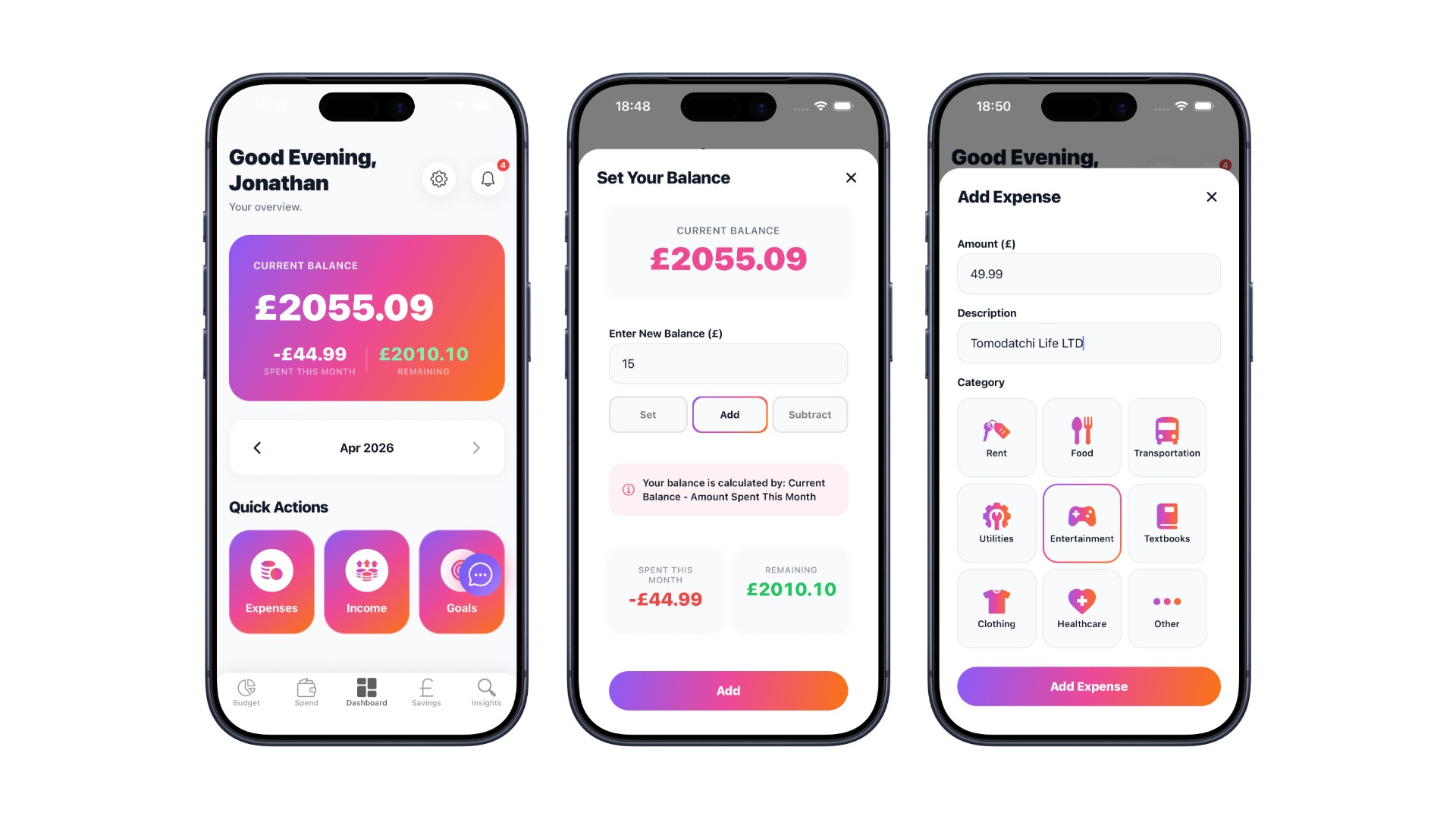 PennyPerch app mockup