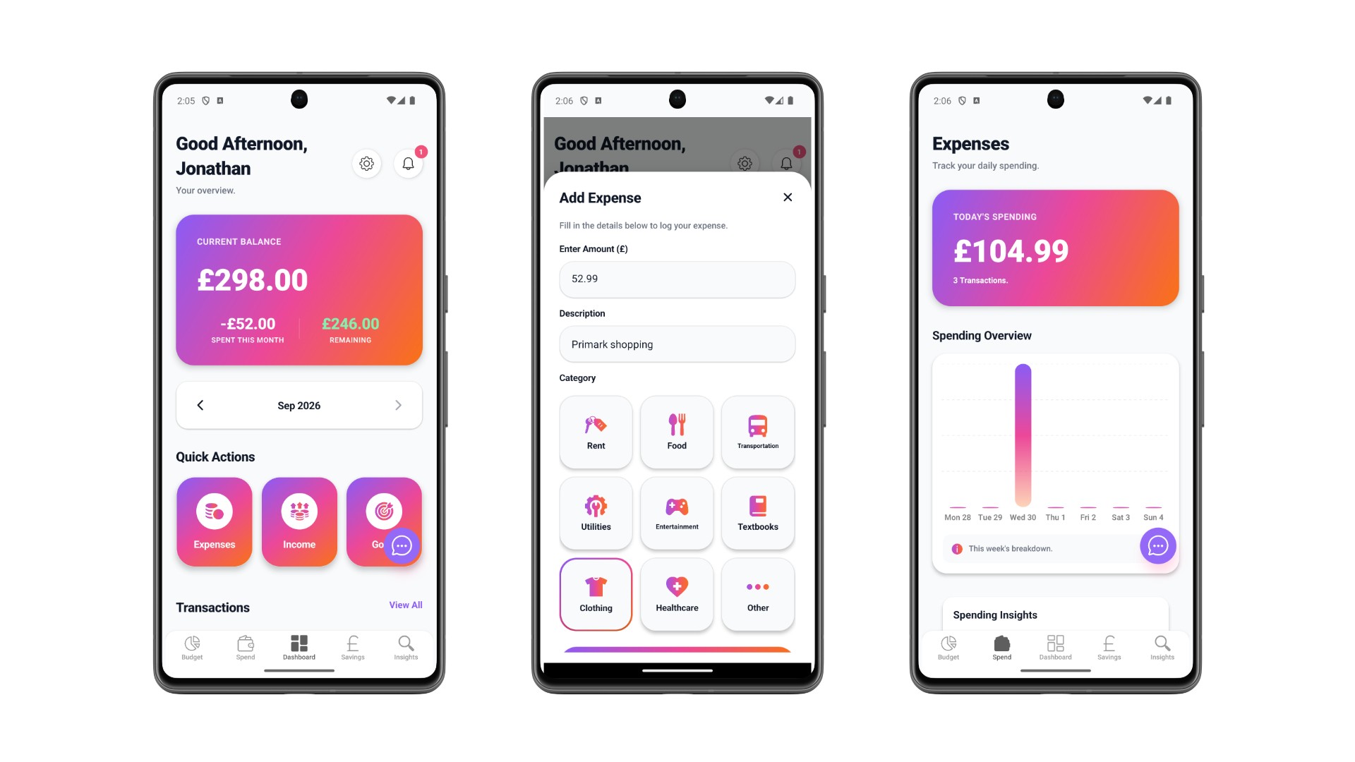 PennyPerch app mockup